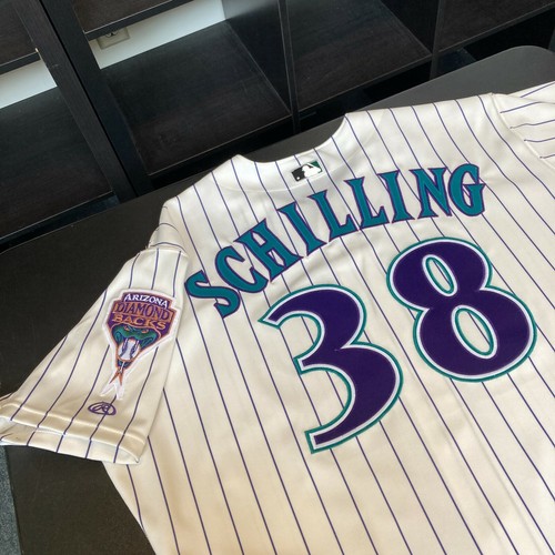Curt Schilling Signed Authentic 2001 Arizona Diamondbacks Game Issued Jersey JSA - Picture 8 of 10