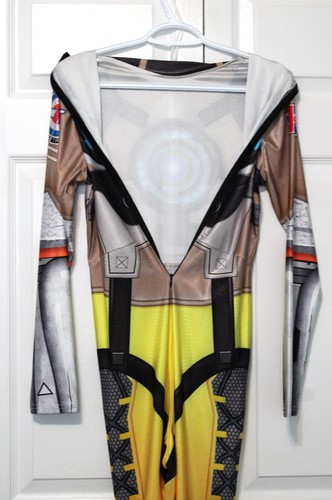 Overwatch Tracer Costume, L/XL, No/Hands/Hood/Feet, Back Zip, Multi Color - Picture 8 of 9