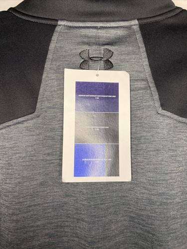 Under Armour Jacket Adult L Gray Coldgear 1/4 Zip Pullover Sweatshirt Mens - Picture 10 of 12