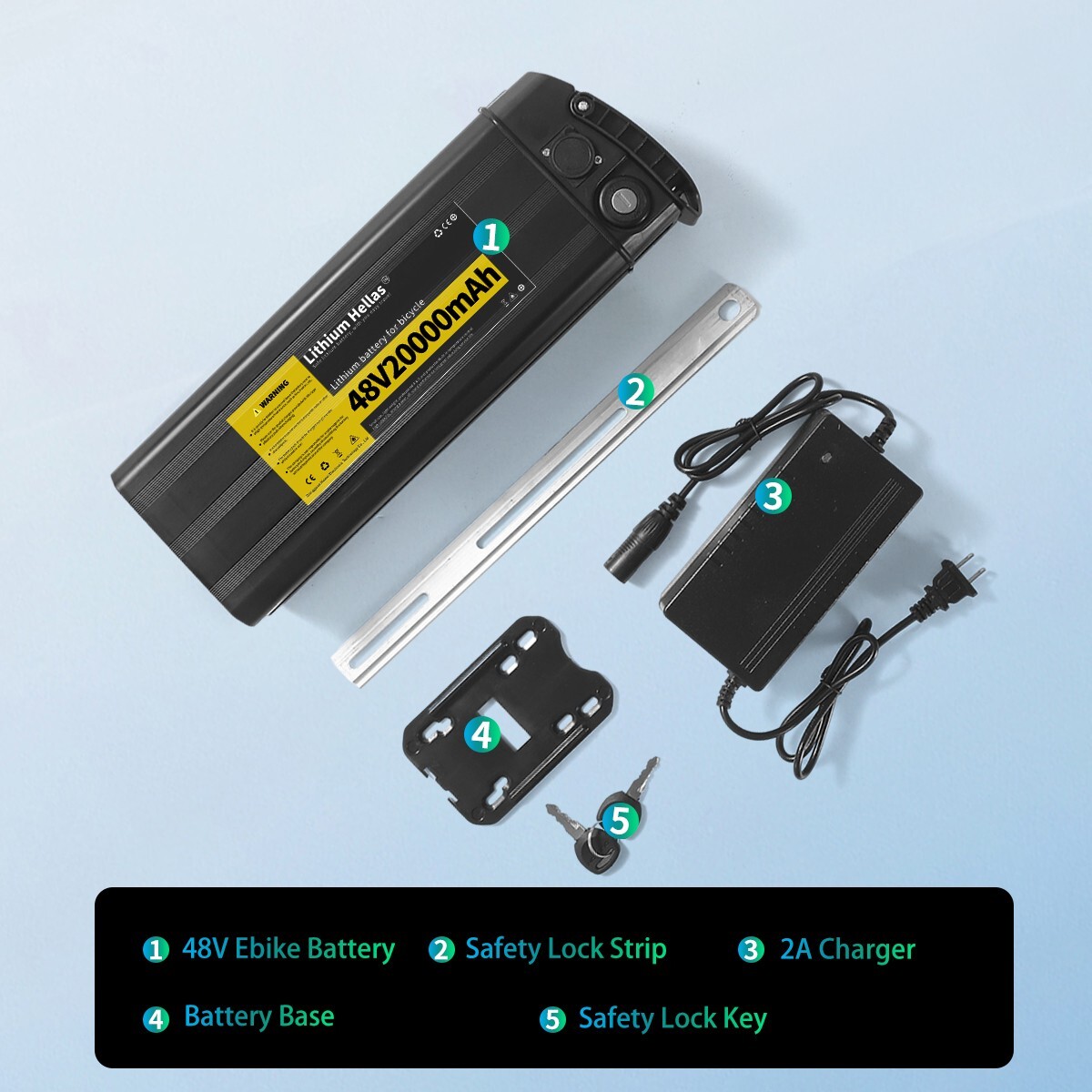 Xinhaiba 48V 20Ah Li-ion Battery for Electric Bike | High Capacity