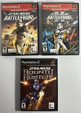 Bundle of 3: Star Wars: Battlefront I & II & Bounty Hunter (PlayStation 2, 2005)