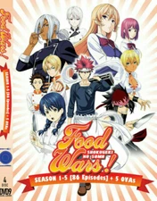Food Wars! Shokugeki No Soma - Season 1- 5 (1-86End+5OVA)DVD * ENGLISH DUBBED *