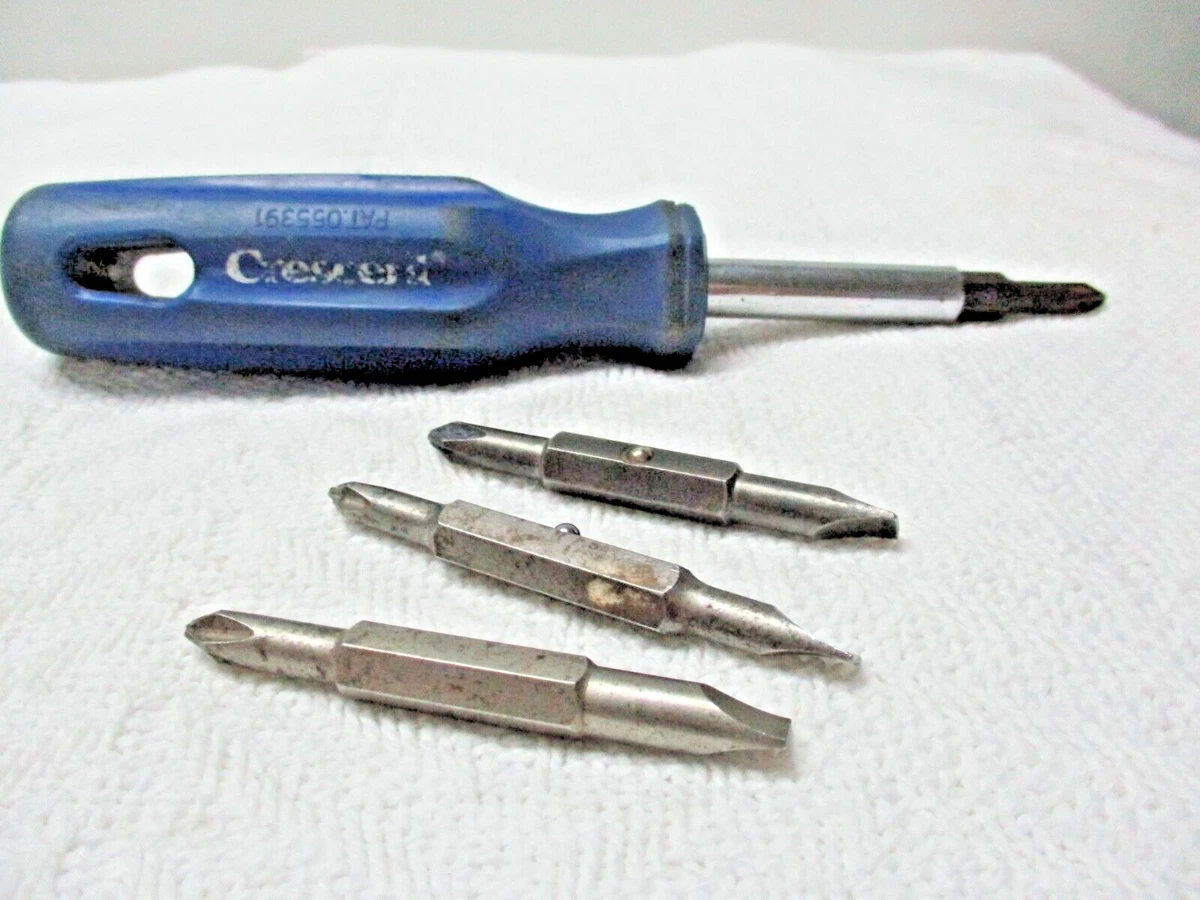 Crescent Interchangeable Bit Screwdriver Blue Handle Free Shipping