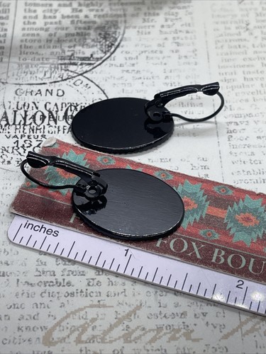Witch Rose Gothic Wedding Green Black Setting Enamel Earrings Cameo Birthday - Picture 13 of 15