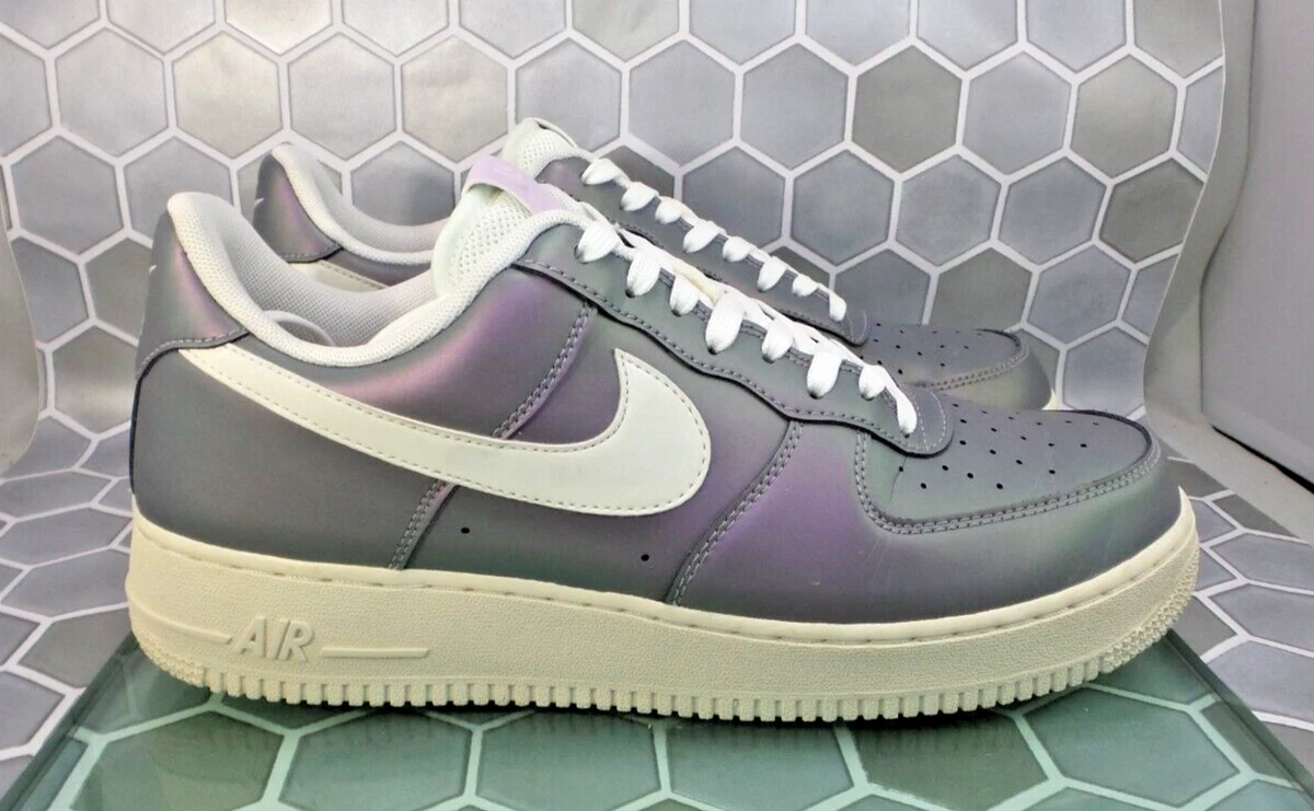 Nike Air Force 1 Low Iridescent Purple Cream Swoosh Athletic Shoes‎ Mens 10 Nike Air Force 1 Low Light Violet for Sale | Authenticity  main image 3