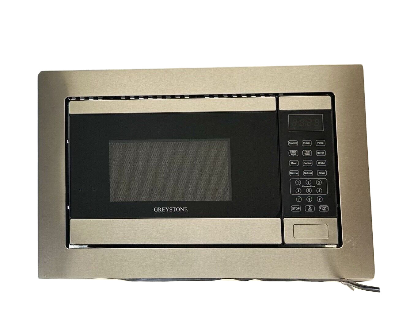 Greystone RV Camper Microwave 0.9 Cu Ft With Trim Ring Stainless Model #GSMW09S