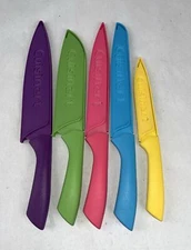 Cuisinart Knives 5 Piece Professional Stainless Steel Color Coded with guards
