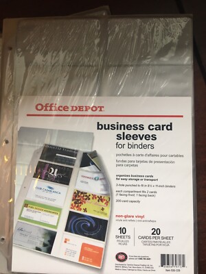 business card sleeves for binder Exact Fit Card Sleeves for Standard Size Cards (100) – Card-Binder.com main image 0