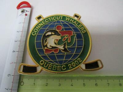 Eishockey Pin NHL / DEL Connecticut Whalers Quebec 2002 Größe ca. 5,5 x 5,5 cm