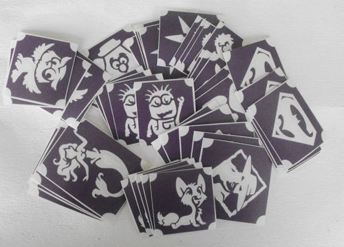 GLITTERTATTOO4YOU 50 tattoo stencils (10x5pcs) glitter tattoo glitter tattoo choose your own