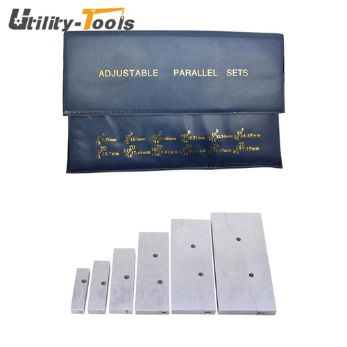 6Pcs Adjustable Parallel Set 3/8" - 2-1/4" High Precision From USA