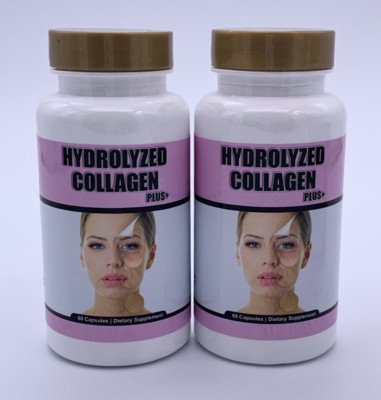 2 Collagen Hydrolyzed 500Mg Pills Elastin Antioxidant Reduce Wrinkle Bouncy Skin