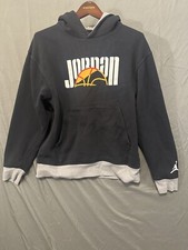 Jordan Sport DNA HBR Fleece Pullover Black And Gray Hoodie Men's Size Medium
