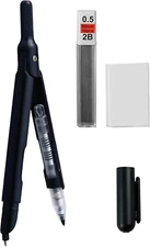 Professional Metal Compass for Geometry, Drawing, Math, Woodworking, with Eraser