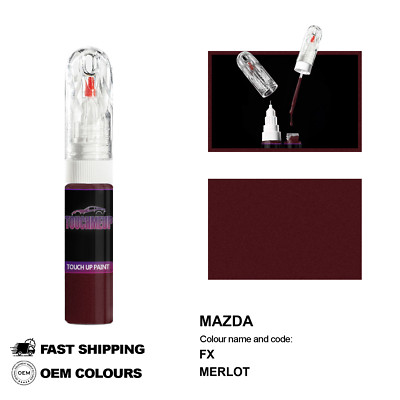 FÜR MAZDA MERLOT FX Touch Up Lackstift Pinsel Fix Kit Kratzer Chip Set Markie...