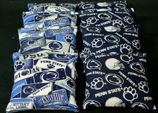 PENN STATE LIONS 8 ACA CORNHOLE BEAN BAGS Blue  White Tailgate Game Regulation