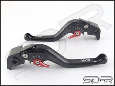 GSXS 1000 F / S 2015-2020 C-Fiber inlay Short SDR Adjustable Levers Black