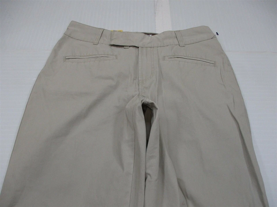 Calça COLUMBIA Feminina Tamanho 10 100% Algodão Casual Caminhada Frente Plana Bege - Imagem 2 de 4