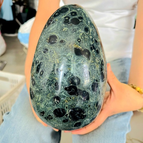 15.18LB Natural Kappa Stone Crystal Ball Polishing Healing6900g - Picture 2 of 15
