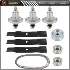 48" Mower Deck Rebuild Kit Fits John Deere D140 100 Series Blades Pulleys