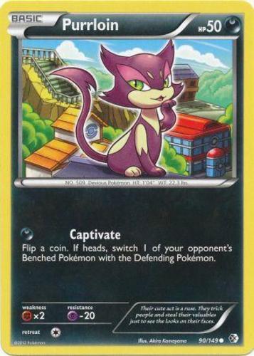 Pokemon - Purrloin - 90/149 - Common - BW - Boundaries Crossed - NM