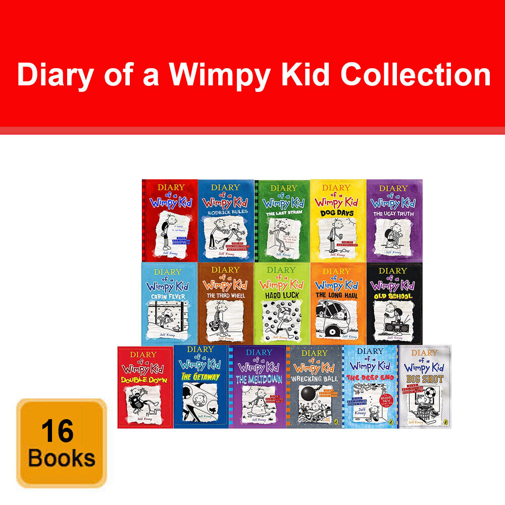 Diary of a Wimpy Kid Series Books 1 -13 Collection Set (Rodrick Rules, Dog  Days, Cabin Fever, Hard Luck Double Down, The Getaway, The Meltdown