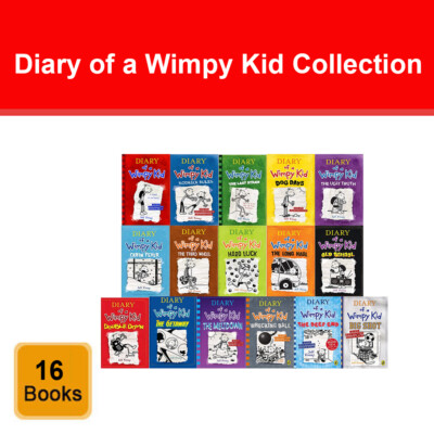 Diary Of A Wimpy Kid 16冊セット 英語絵本 Amazon.com: Jeff Kinney Diary of a Wimpy Kid 1-16 本書盒裝組