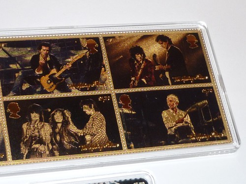 Rare "The Rolling Stones" 60th Anniversary Gold Stamp Set & 2 Silver Ingots LTD. - Picture 5 of 14