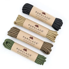 ParaLace 550 Paracord Shoelaces for Hiking Boots Shoes 45 54 60 72 81 Inch