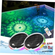 -Pack RGB Solar Floating Pool Lights with Remote, Waterproof 2