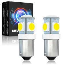 2x Super White BA9S LED Interior Instrument Panel Dash Map Light Bulb 1815 1895