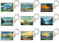 Various Australia/New Zealand - Fun Double Sided Keyring Gift/Present/Souvenir
