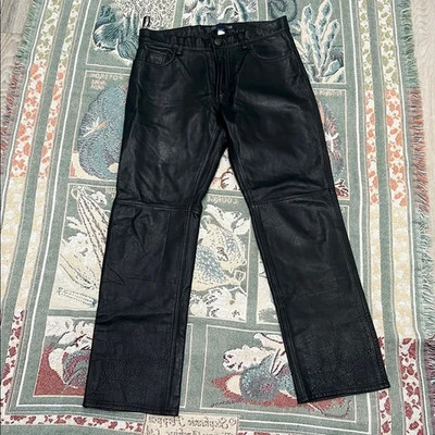 Gap Black Item #50 Leather Pants 32x30 5-Pocket styled like 50's iconic jeans