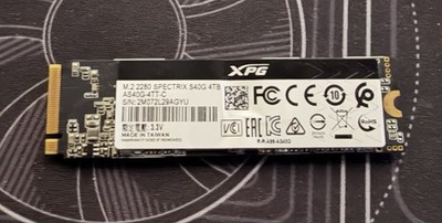 100% ADATA XPG Spectrix S40G 4TB M.2 NVMe SSD