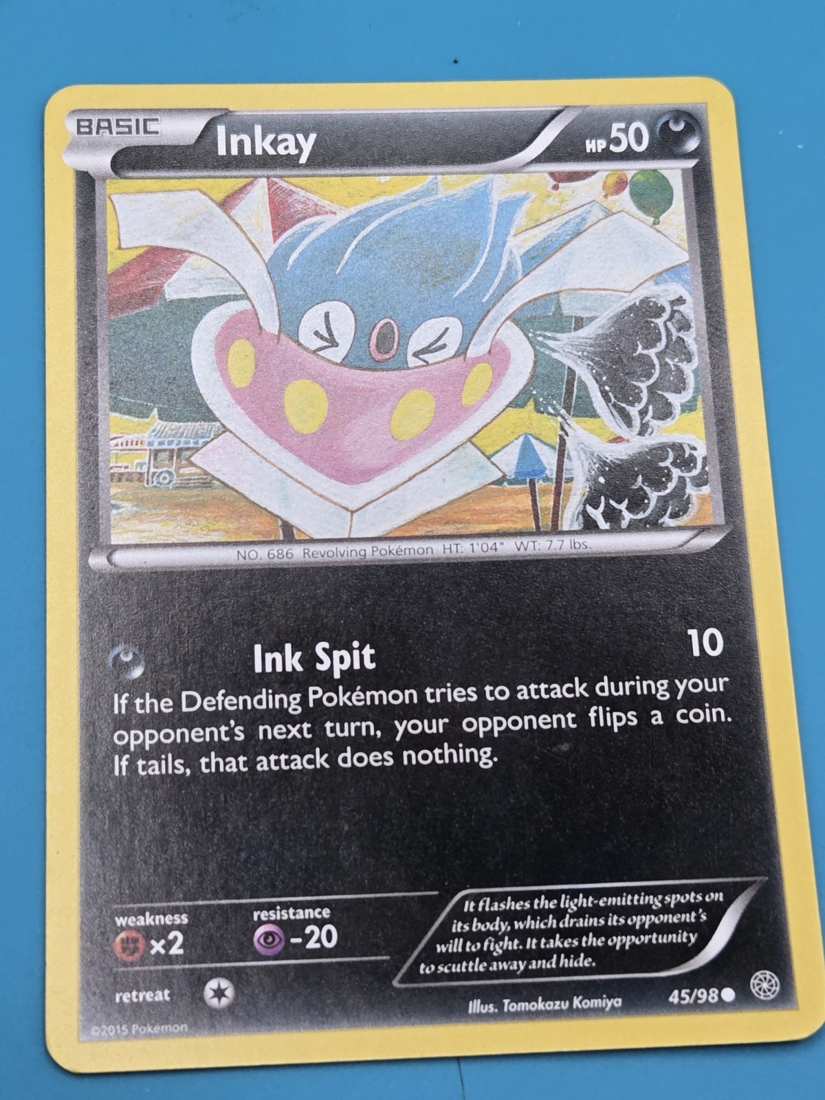 Inkay 45/98 Ancient Origins Tomokazu Komiya Regular Common Pokémon Card LP