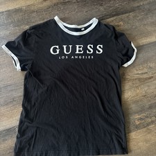 Guess Los Angelos T-shirt Vintage Y2K Medium Black