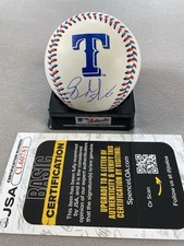 TEXAS RANGERS- BRANDON NIMMO AUTOGRAPH TEAM LOGO BASEBALL JSA CL60781