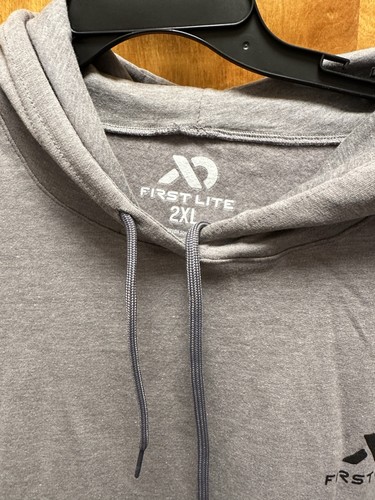 New First Lite Mens Xxl Gray Hunting Hoodie Sweatshirt! - Picture 3 of 4