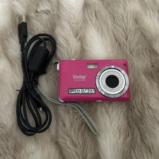 Vivitar Vivicam X327 10.1MP Compact Digital Camera Pink Spares Or Repairs Only