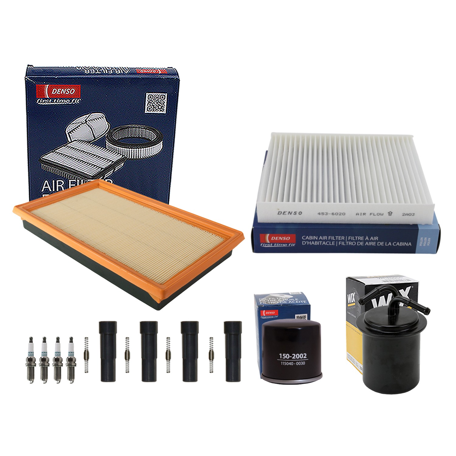 Denso Tune Up Kit 4 Spark Plugs and Boots Kit for Impreza WRX STI 2.5L H4 2004