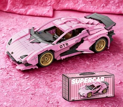 Lambo Klemmbausteine supercar pink neu und Ovp (lego)