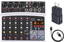BOMGE Audio Mixer 6 Channel 16 DSP USB Sound Card Interface Console/ Bluetooth