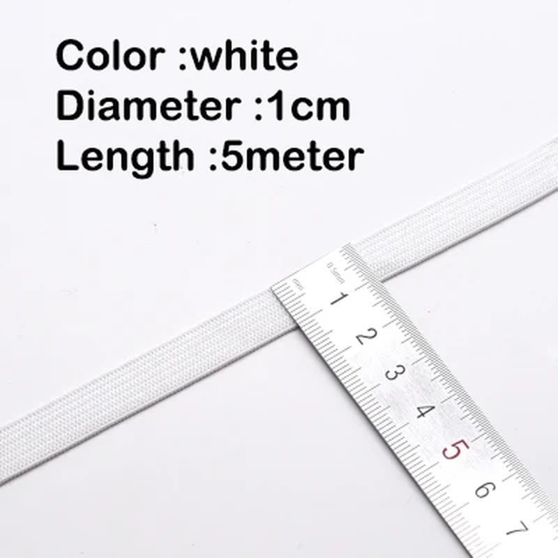 Premium Knit Elastic Band 5M – Durable Heavy Stretch Elastic for Sewing and DIY