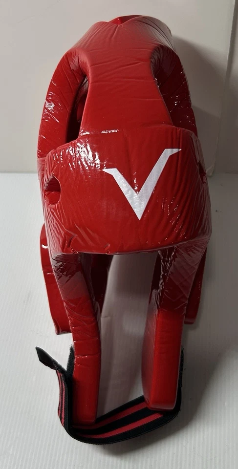 Casco de combate acolchado rojo Vision Macho juvenil talla M artes marciales karate spar Foto 3 de 4