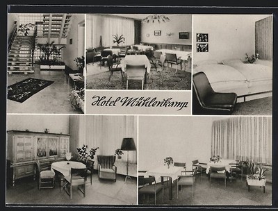 AK Oelde /Kr. Beckum, Hotel Mühlenkamp Trude Beerheide, Geiststr. 36, Innenansi 