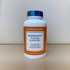 Vitamin Shoppe Berberine Sugar Support 120 Caps Metabolism & Blood Sugar Support