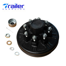 1pc Trailer Brake Drum 12x2 7k Axle 8 Lug 916 Studs Greased