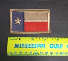 TEXAS FLAG PATCH Iron-On BACKING MADE IN USA