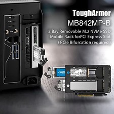 Icy Dock MB842MPB ToughArmor M.2 NVMe PCIe 4.0 Enclosure Black/Silver