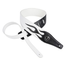 Personality Leather Red Flame Series Guitar Strap Strap For Guitar Bass Guita...